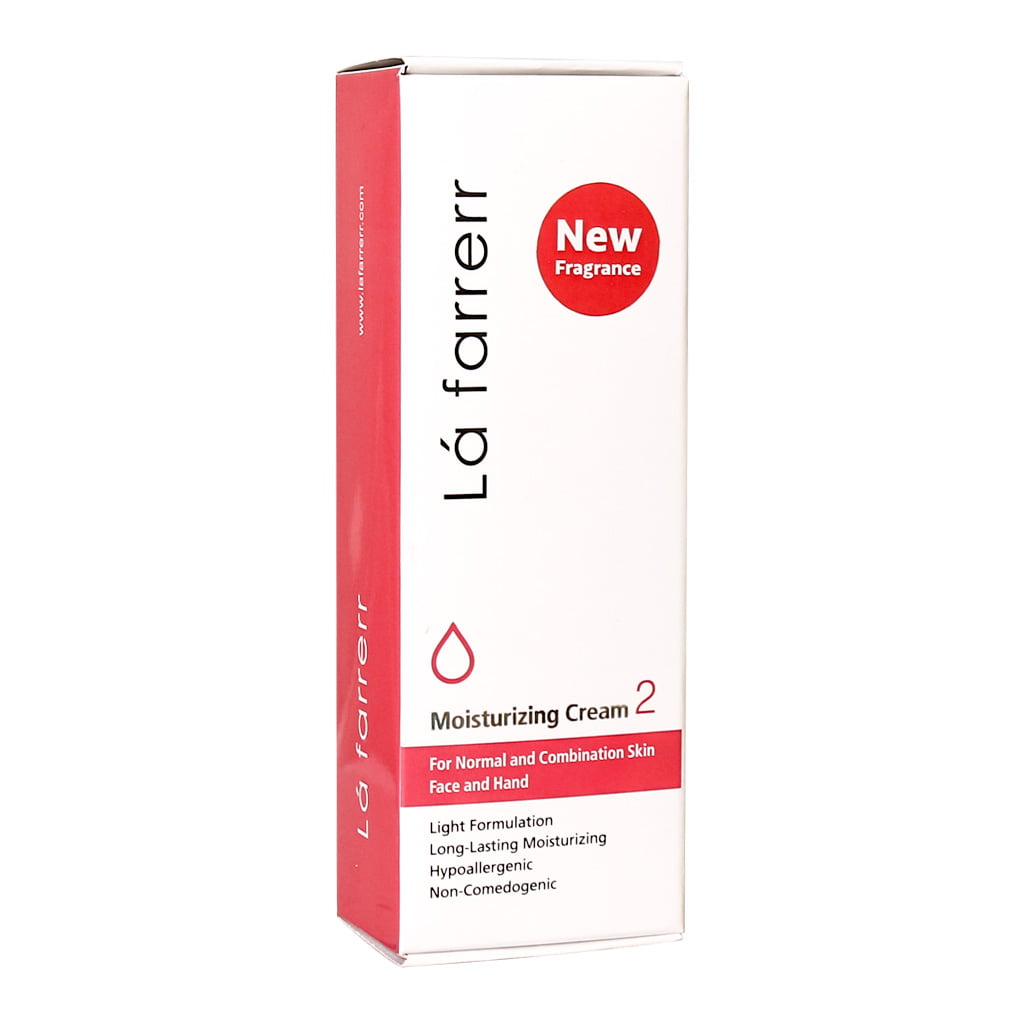 کرم مرطوب کننده مخصوص صورت و دست پوست نرمال و مختلط لافارر  LA FARRERR MOISTURIZING CREAM FOR NORMAL AND COMBINATION SKIN