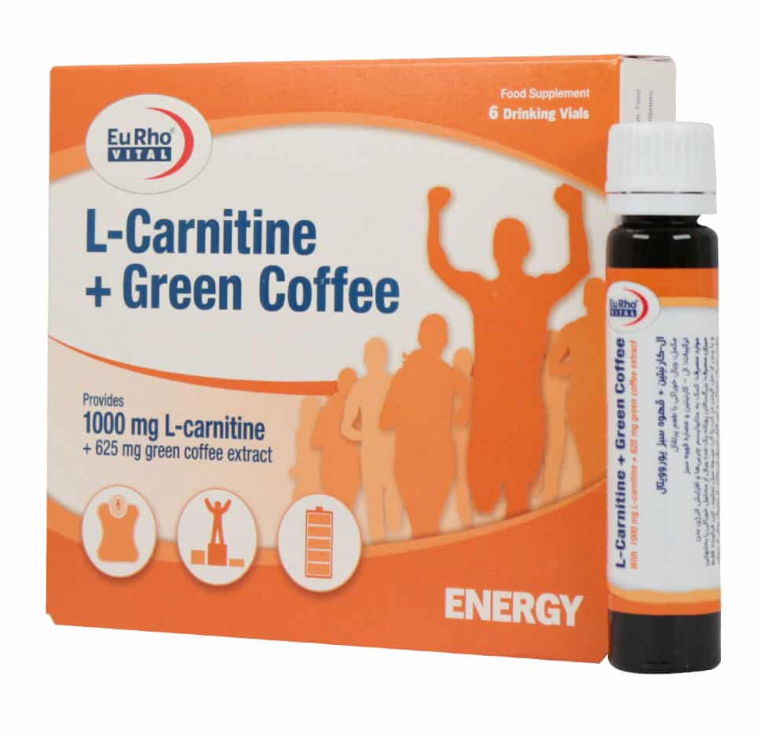 ویال ال-کارنیتین همراه قهوه سبز L-Carnitine + Green Coffee